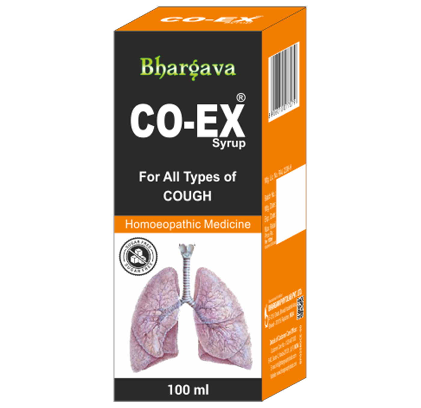 Co-Ex Syrup Dry Cough, Wet Cough, Allergic Cough, Baby Cough, Cough for Kids & Children style=